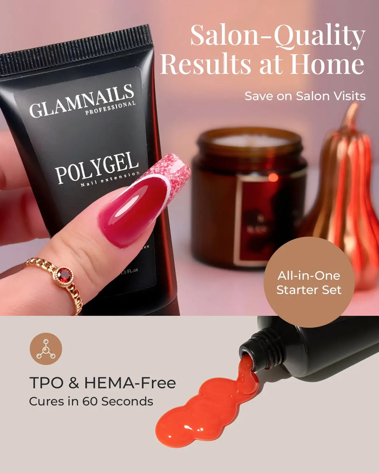 Glamnailsprofessional Gezondheid & beauty > Nagelverzorging > Nagelgel Polygel Starterset | 1+1 Gratis Kleuren