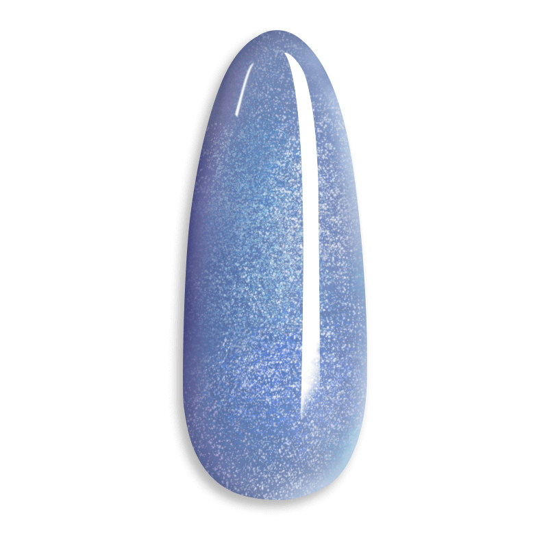 Polygel 'Fairy Stardust' in zachte blauwe tint met glitters. Prachtige, stralende en duurzame nagelverf. Gemakkelijk aan te brengen.